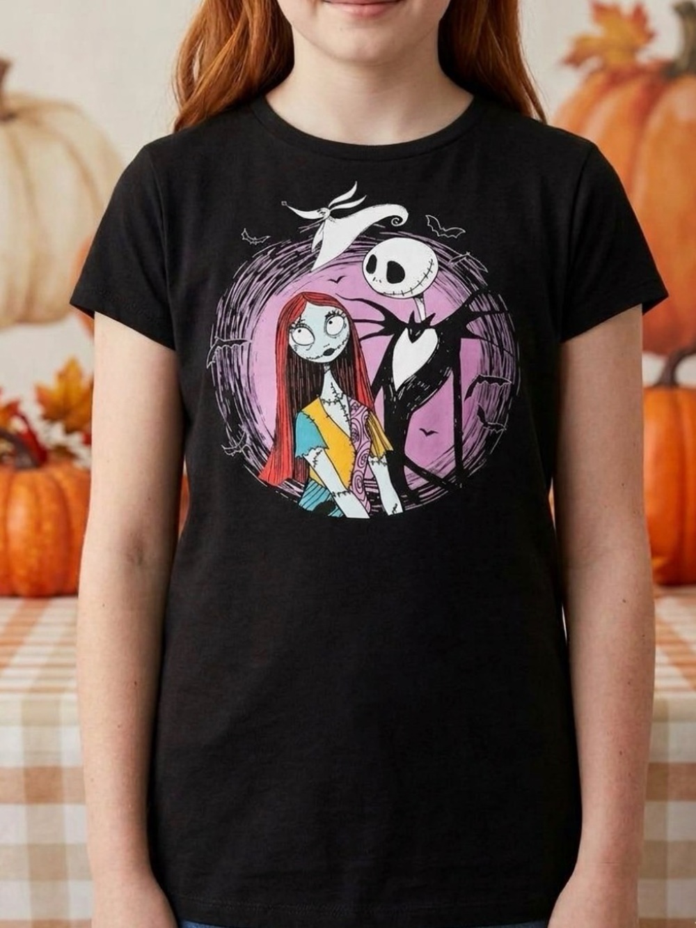 Disney The Nightmare Before Christmas Girls' Graphic Tee sz 10/12 Youth Large